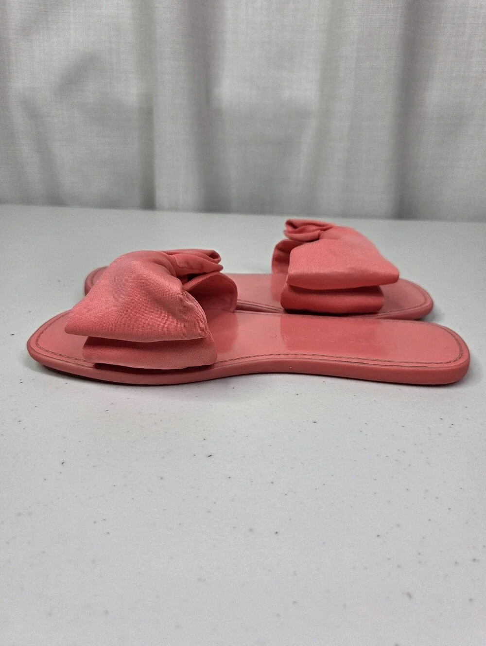 Kate Spade Bikini Bow Slide Sandals Women’s Coral Pink with Knot Bow Shoes